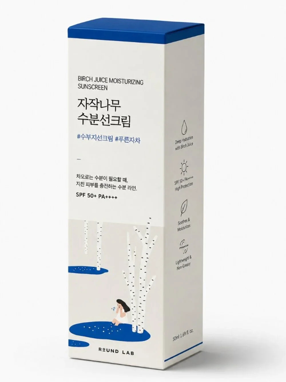 ROUND LAB Birch Juice Moisturizing Sunscreen SPF 50+ PA++++ 50ml Korean Skincare